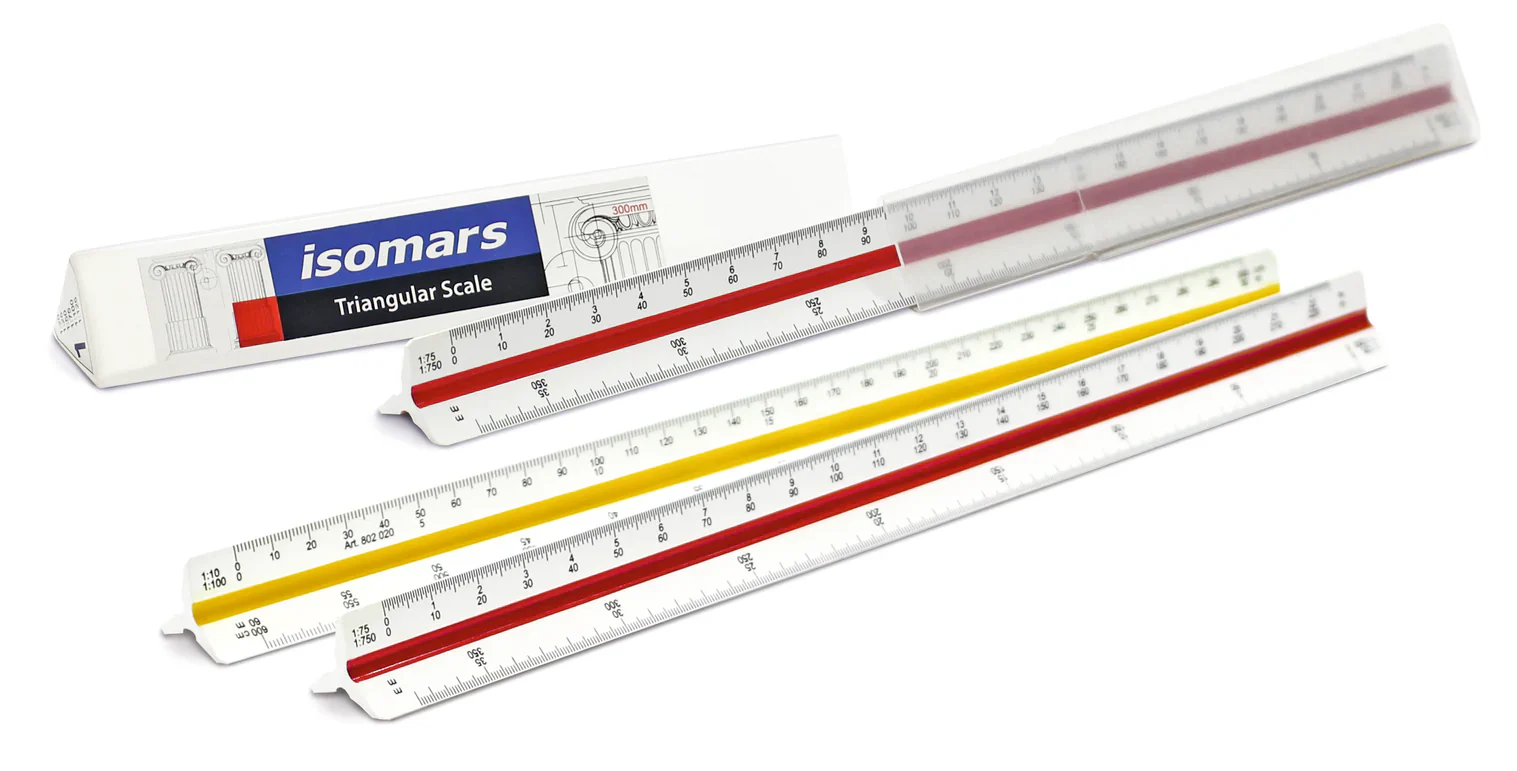 REGLA ESCALA TRIANGULAR (3/32+3/16,1+1/2,1/4+1/8,3+11/2)
