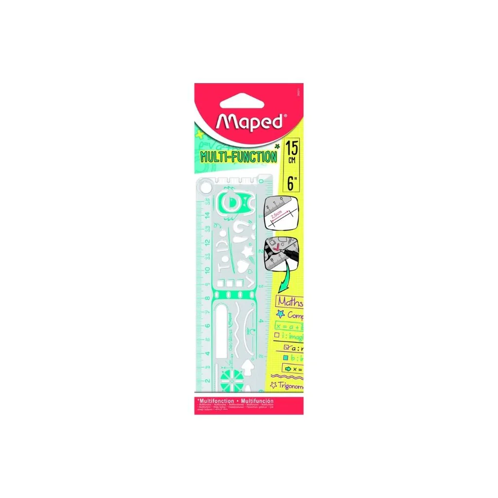 REGLAS PLANTILLAS GEONOTES 15CM/6PULG BLISTER