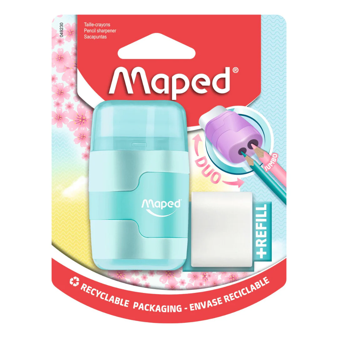 SACAPUNTAS C/GOMAS CONNECT 20 COL. PASTEL BLISTER - Image 2