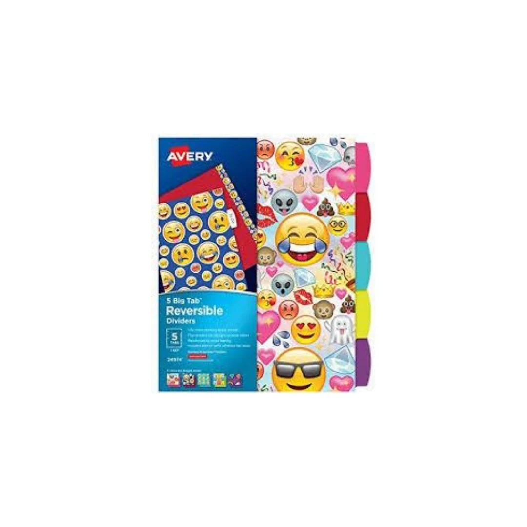 SEPARADOR P/CARPETAS 5 TAB COLORES C/DISEÑOS