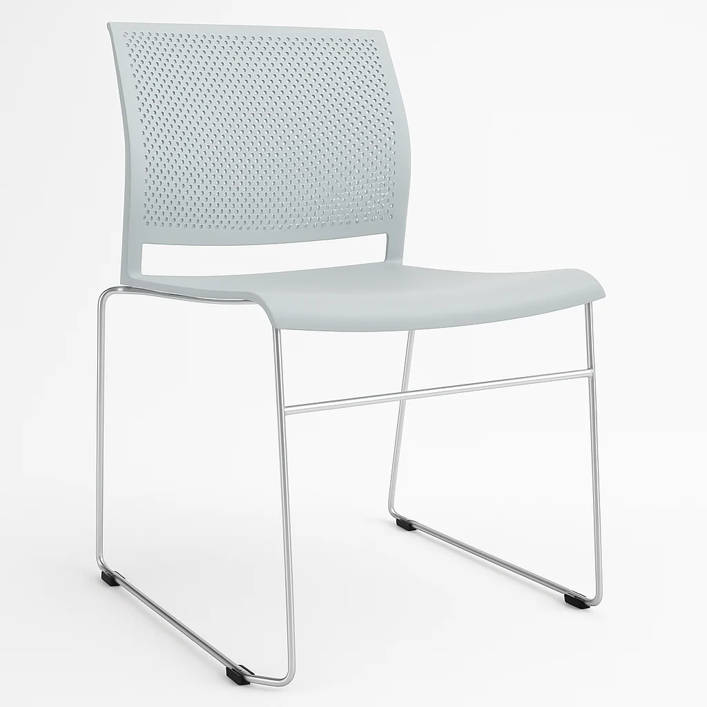 SILLAS C/BASE DE METAL S/B BLANCA