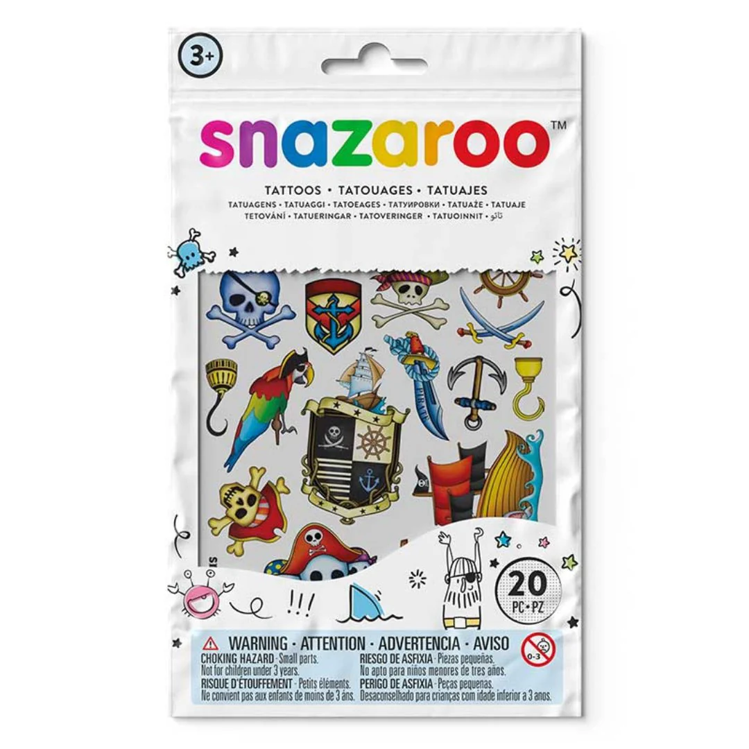 TATUAJES TEMPORALES P/NIÑOS SURTIDOS SNAZAROO 20/1