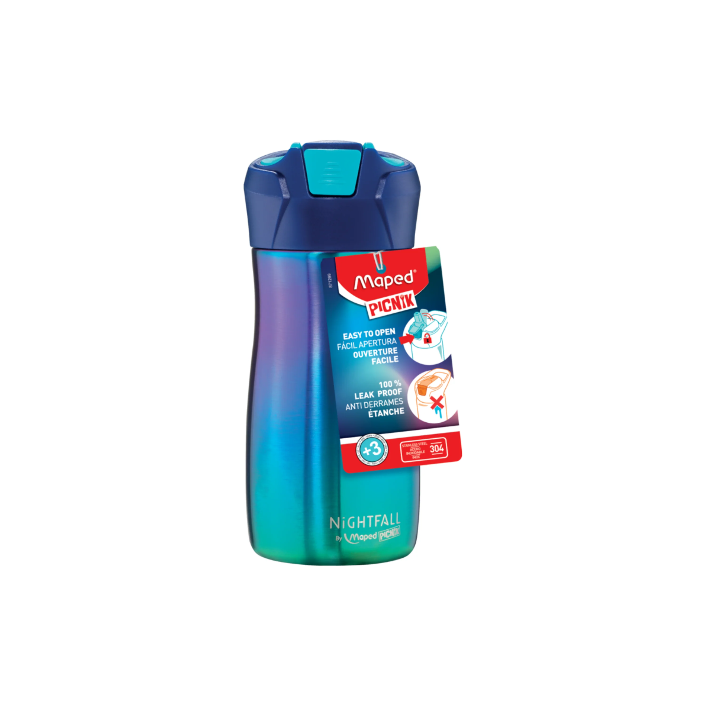 TERMOS P/LIQUIDO NIGHTFALL P/NIÑOS 430ML INOXIDABLE