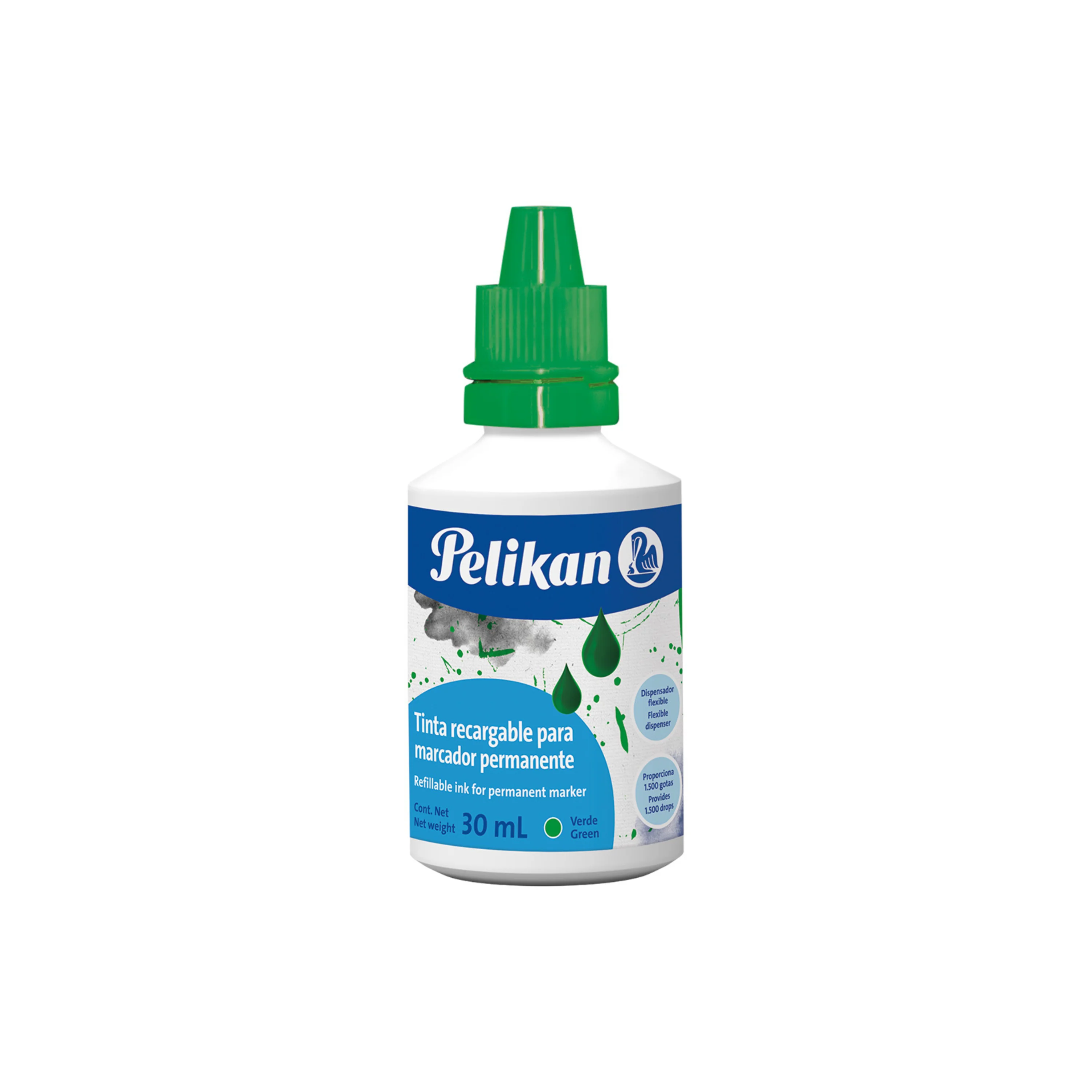 TINTA PERMANENTE P/RECARGA 30ML VERDE
